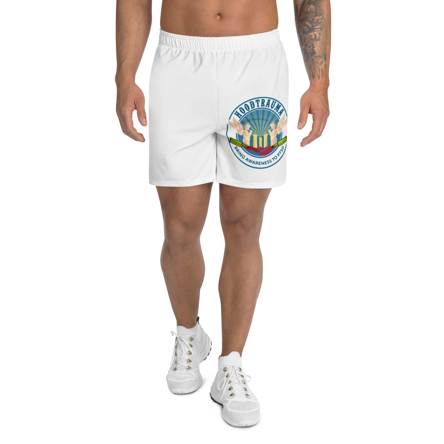 PTSD Awareness Men's Athletic Long Shorts